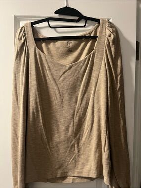 GAP Women's Long Sleeve Top - Beige